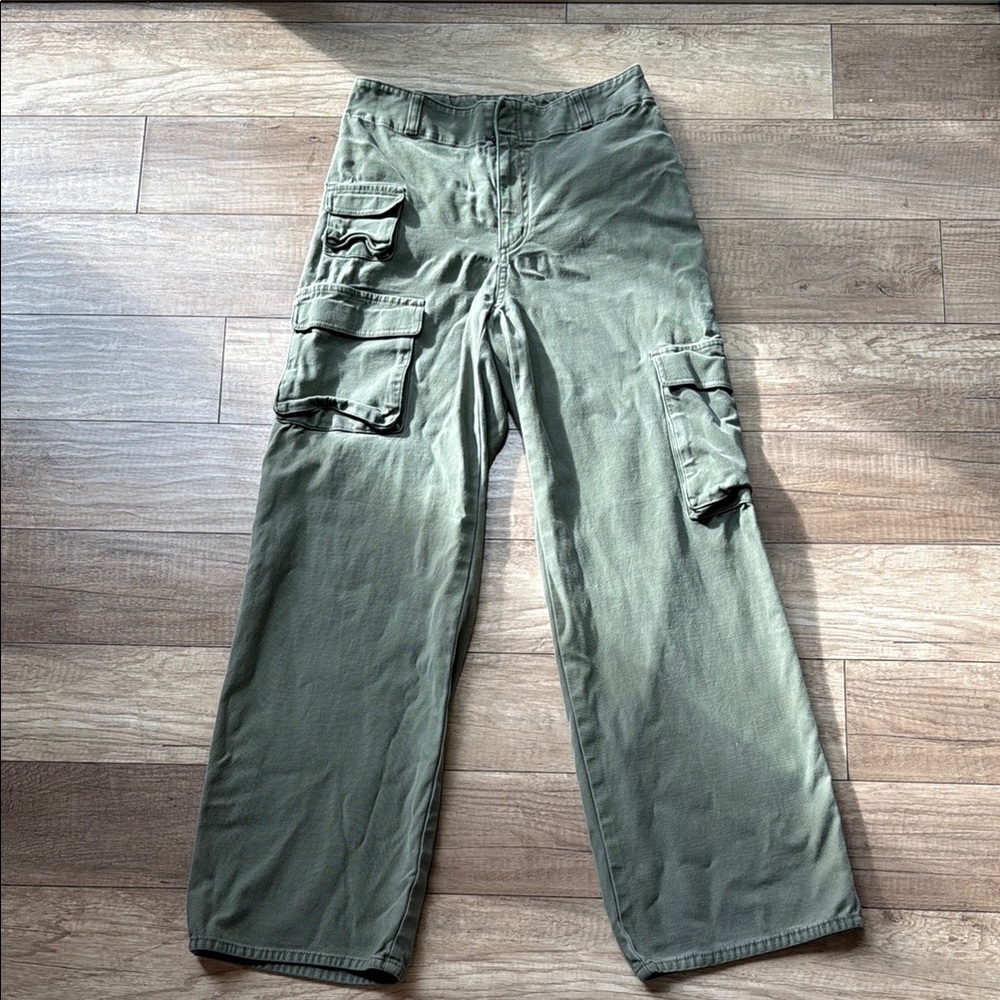 TNA Green Cargo Pants Relaxed Fit